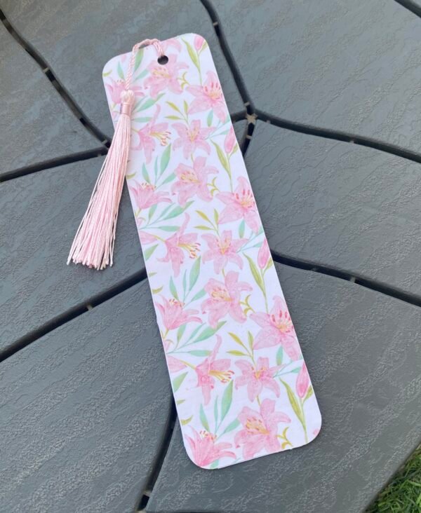 Simple Bookmark | Pink Summer flowers